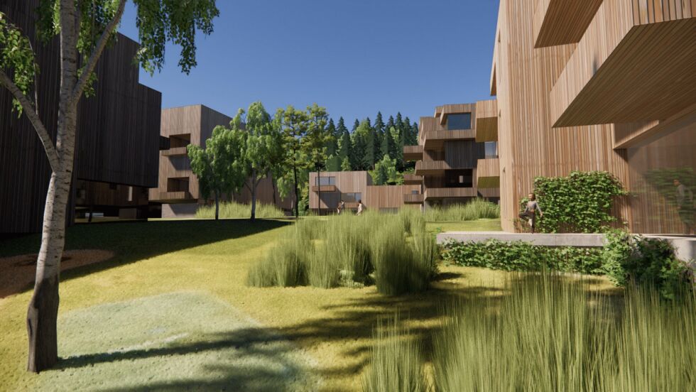 Illustrasjoner til boligprosjektet i Østreheimsveien 28. (ILL: Lund+Slaatto Arkitekter.)